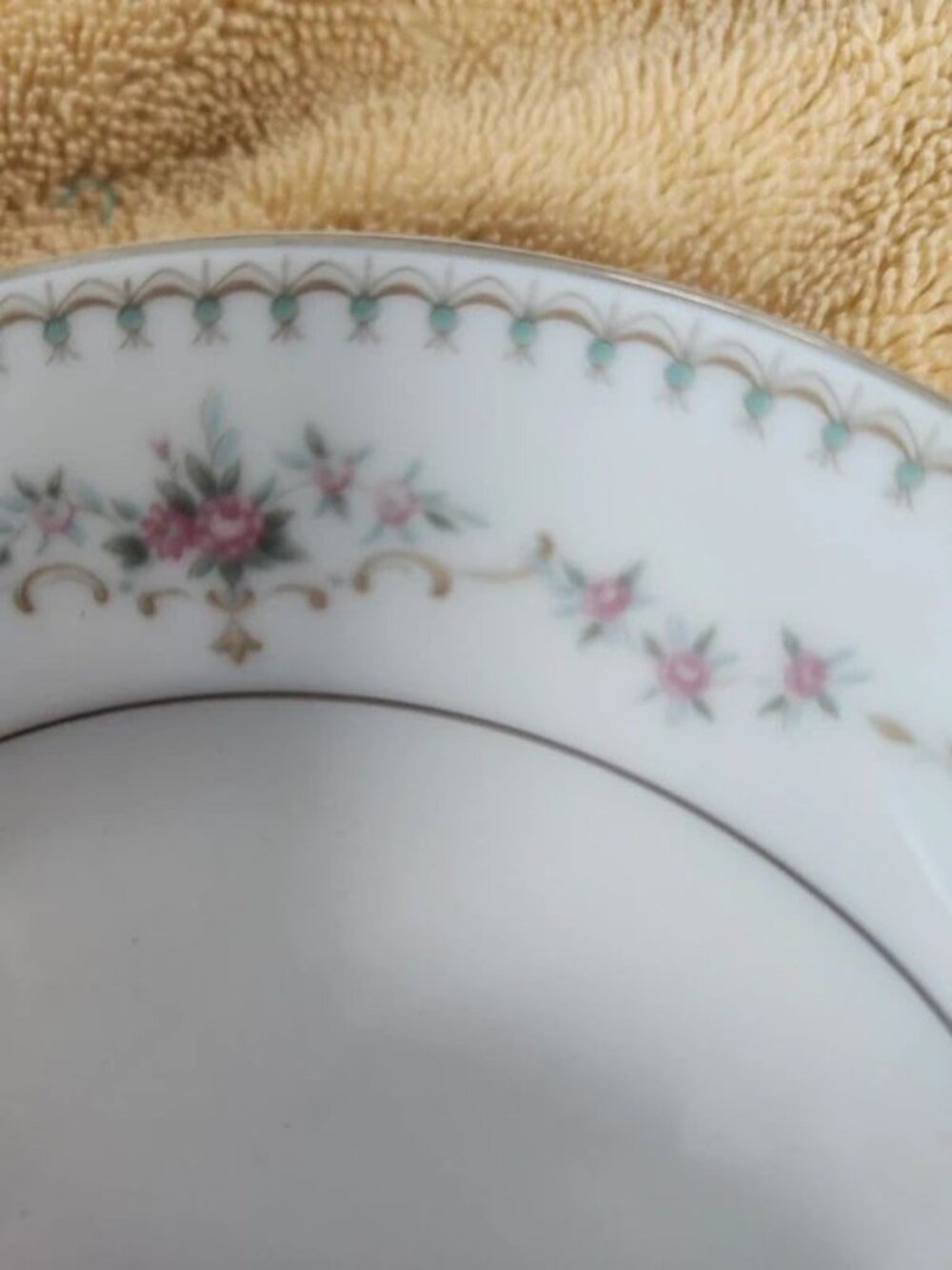 6 desert plates noritake Fairmont rose - Picture 4 of 6